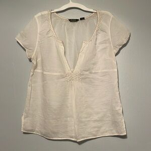 Eddie bower 100% cotton light weight sheer top xl pit to pit 23inches